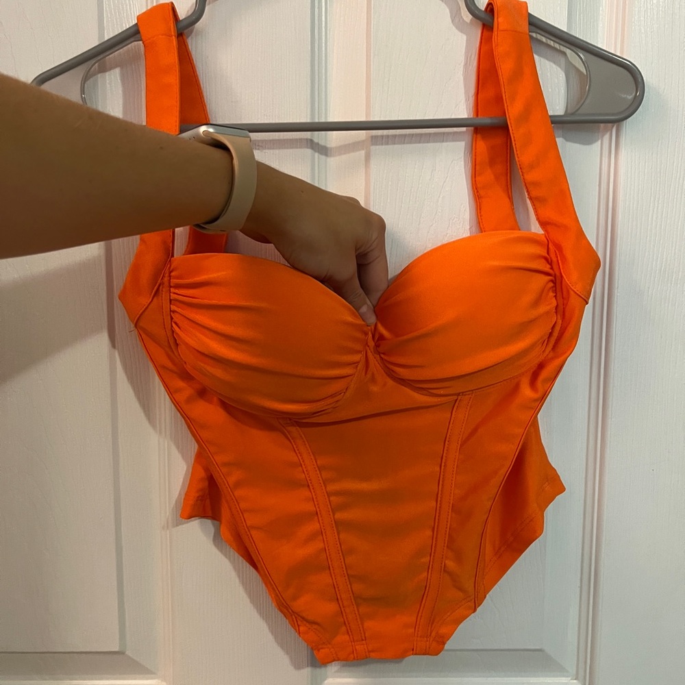 Orange corset top